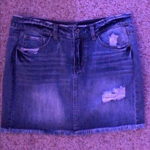 Womens blue jean skirt